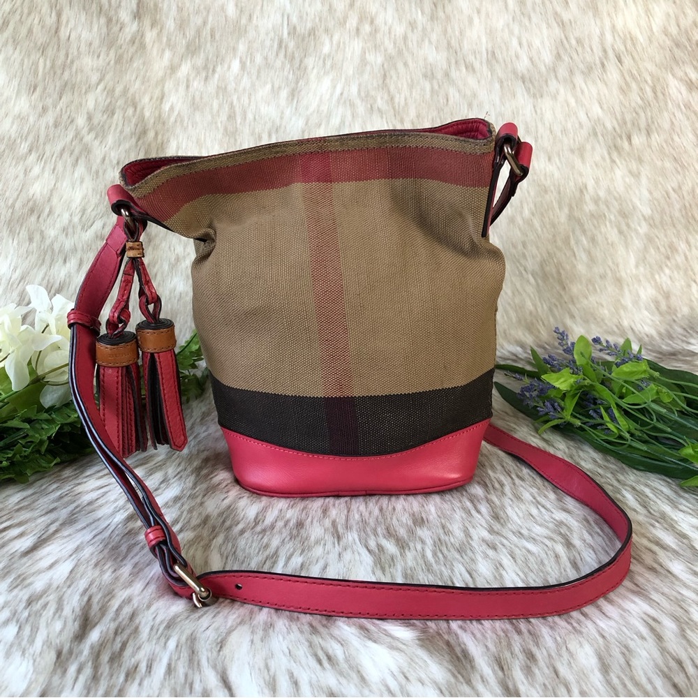 Burberry Ashby House Check Canvas Mini Crossbody Bag